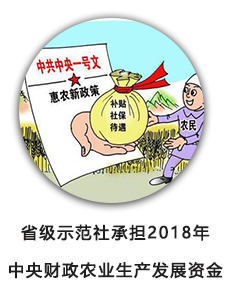 省级示范社承担2018年中央财政农业生产发展资金